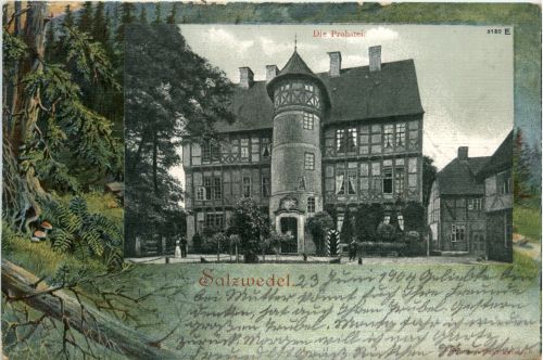 Salzwedel - Die Probstei - Litho
