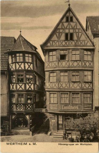 Wertheim - Häusergruppe am Marktplatz