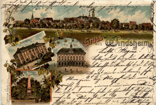 Gruss aus Windsheim - Litho