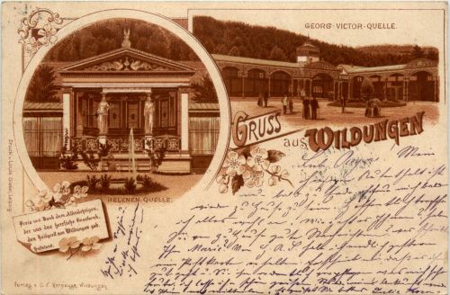 Gruss aus Wildungen - Litho