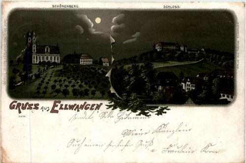 Gruss aus Ellwangen - Litho