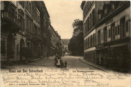 Gruss aus Bad Schwalbach - Brunnenstrasse