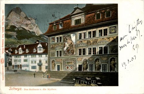 Schwyz - Rathaus mit Mythen