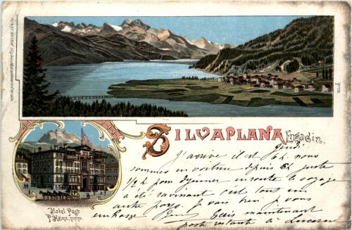 Silvaplana - Hotel Post - Litho