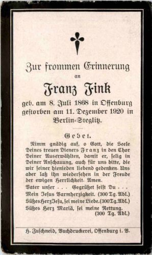 Todesanzeige - Offenburg