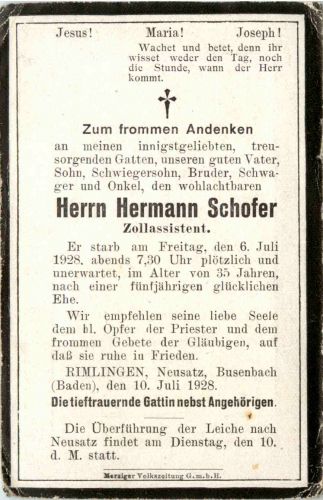 Todesanzeige - Rimlingen
