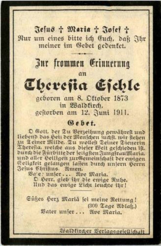 Todesanzeige - Waldkirch