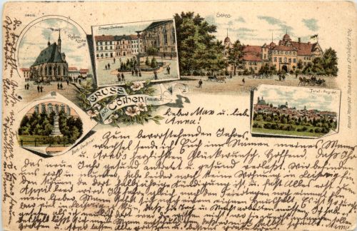 Gruss aus Cöthen - Litho