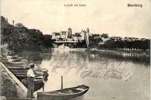 Bernburg - Schloss mit Saale