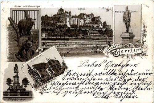 Gruss aus Bernburg - Litho