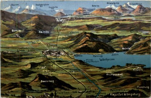 Klagenfurt, Karte mit Umgebung
