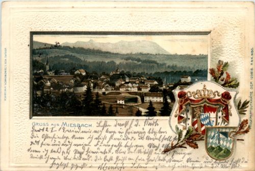Gruss aus Miesbach - Prägekarte