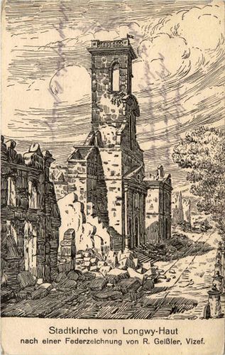 Stadtkirche von Longwy-Haut - Feldpost