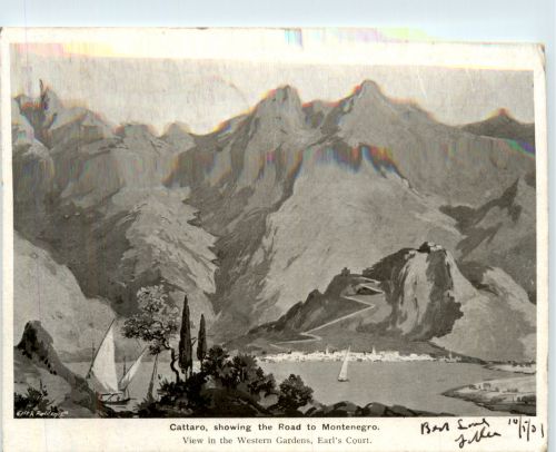 Cattaro - showing the Road to Montenegro