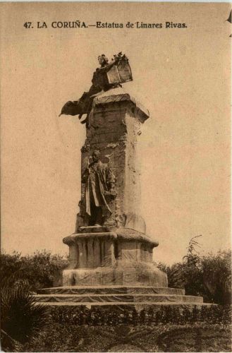 La Coruna - Estatua de Linares Rivas