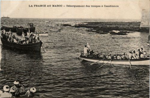 Debarquement des troupes a Casablanca