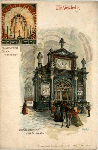 Einsiedeln - Gnadenkapelle - Litho