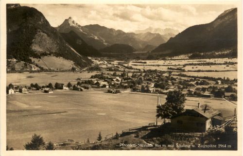 Pfronten-Steinach mit Säuling u. Zugspitze