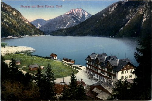 Plansee mit Hotel Forelle, Tirol