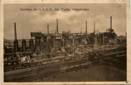 Gelsenkirchen, Hochöfen der G.B.A.G. Abt. Schalke