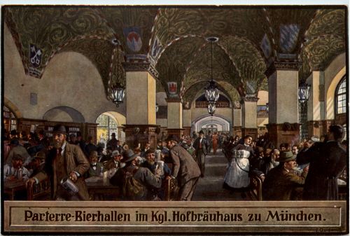 München, Hofbräuhaus, Bierhallen