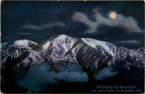 Old Baldy by Moonlight seen from Los Angeles