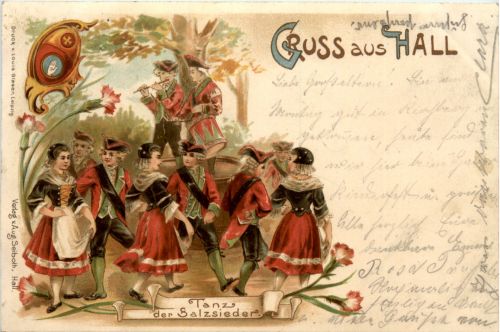 Gruss aus Hall - Litho