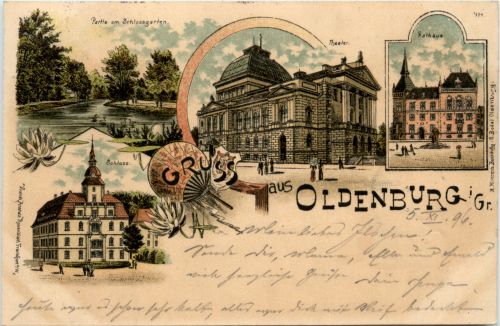 Gruss aus Oldenburg - Litho