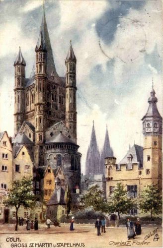 Köln - Künstlerkarte Charles Flower Tucks