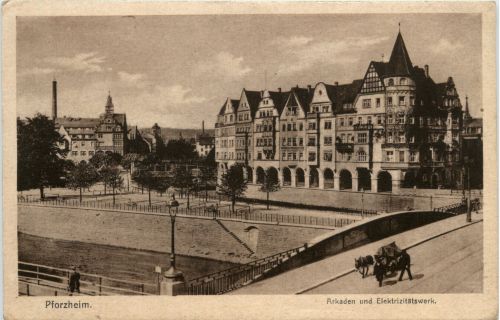 Pforzheim - Arkaden und Elektrizitätswerk