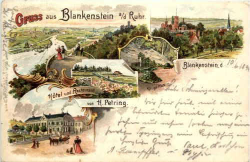 Gruss aus Blankenstein Ruhr - Litho - Hattingen