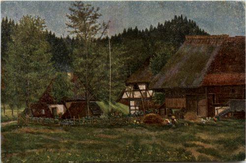 Künstlerkarte H. d Eu de Perthes - Schwarzwald