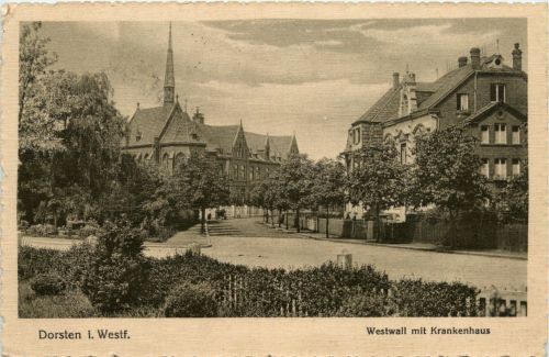 Dorsten in Westfalen - Westwall mit Krankenhaus