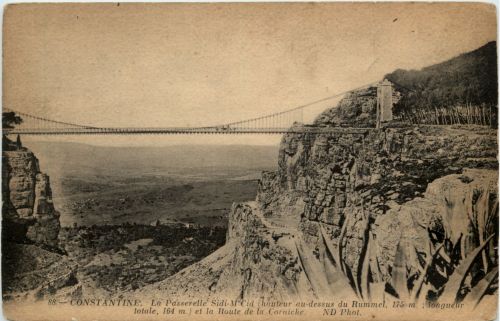 Constantine, La Passerelle Sidi-M`Sid et la Route de la Corniche