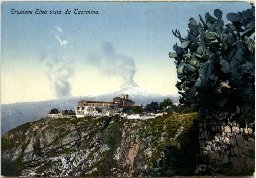 Taormina - Eruzione Etna vista