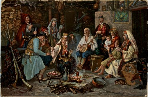 Künstlerkarte J. K. Janovsky - Guslar