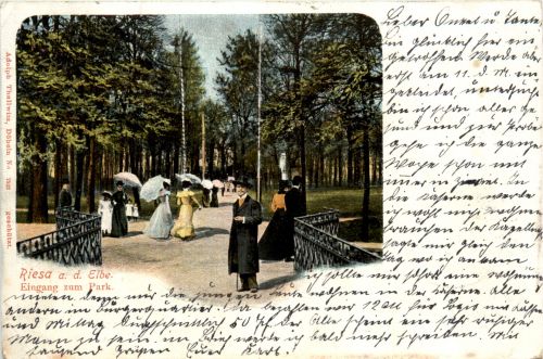 Riesa an der Elbe - Eingang zum Park