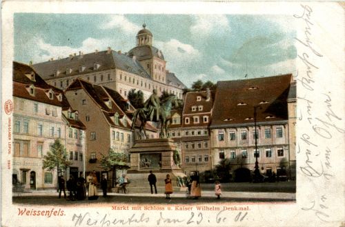 Weissenfels - Markt mit Schloss
