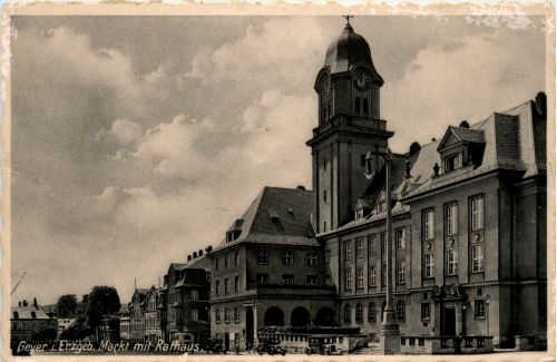 Geyer im Erzgebirge - Markt mit Rathaus
