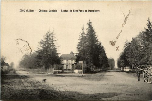 Diou, Chateau landois - Routes de Sept-Fons et Dompierre