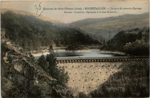 Rochetaillee, Le mur du premier Barrage