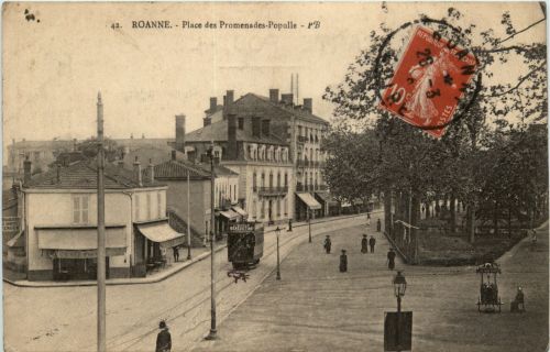 Roanne, Place des Promenades-Populle