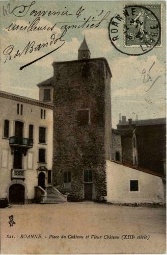 Roanne, Place du Chateau et Vieux Chateau