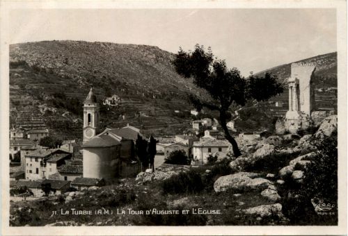 La Turbie, La Tour dÀuguste et lÈglise