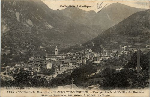St-Martin-Vesubie, Vue generale et Vallee du Boreon, Station Estivale