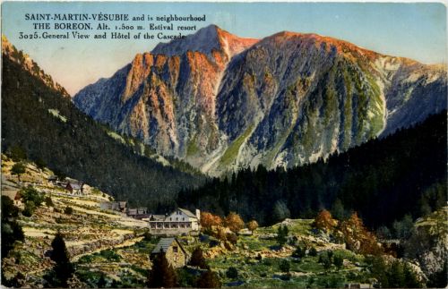 St-Martin-Vesubie, The Boreon, General View and Hotel of the Cascade