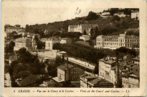 Grasse, Vue sur le Cours et le Casino
