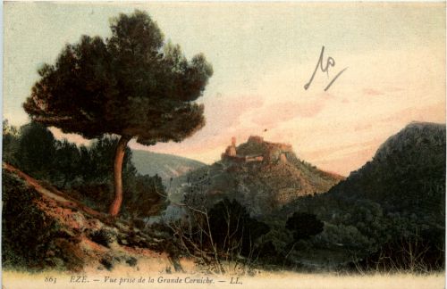 Eze, Vue prise de la Grande Corniche