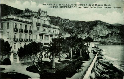 Beaulieu sur Mer, Hotel Metropole au bord de la Mer - Vaste Jardin
