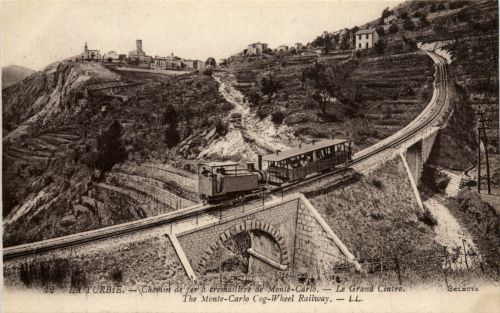 La Turbie, Chemin de far acremaillere de Monte-Carlo